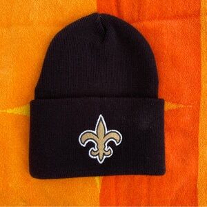 NFL New Orleans Saints Black Embroidered Beanie